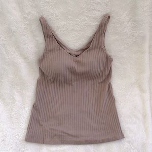 Tan V neck Cami